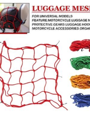 Motorcycle Cargo Net with Hooks Multicolor