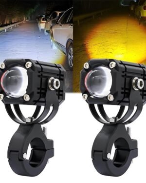 Motorcycle LED Headlight High Low Beam Black Waterproof
