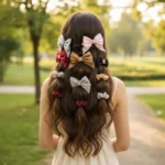 Multicolor Elastic Hair Ponies Set for Girls Party Bridal Wear