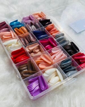 Multicolor Fake Nails 576 Pcs ABS Plastic Reusable