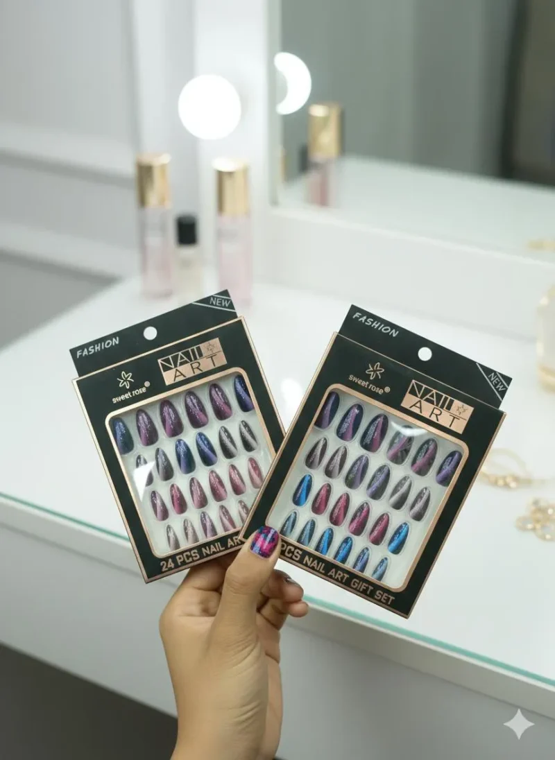 Multicolor Fake Nails for Bridal & Party Wear Multicolor Fake Nails for Bridal & Party Wear