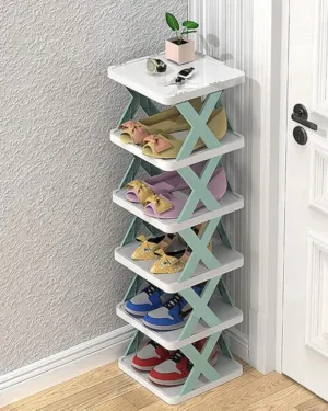 Multicolor Foldable Shoe Rack for Home Entryway