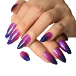 Multicolor Holographic Fake Nails ABS Plastic Pack