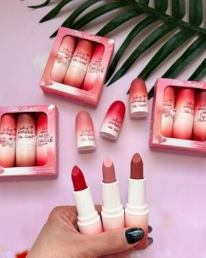 Multicolor Matte Lipstick Set 3 Pcs Long Lasting