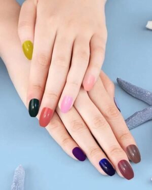 Multicolor Press On Nails 576Pcs ABS Easy Apply