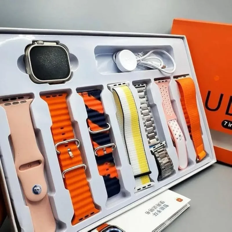 Multicolor Silicone Smart Watch with 6 Bands