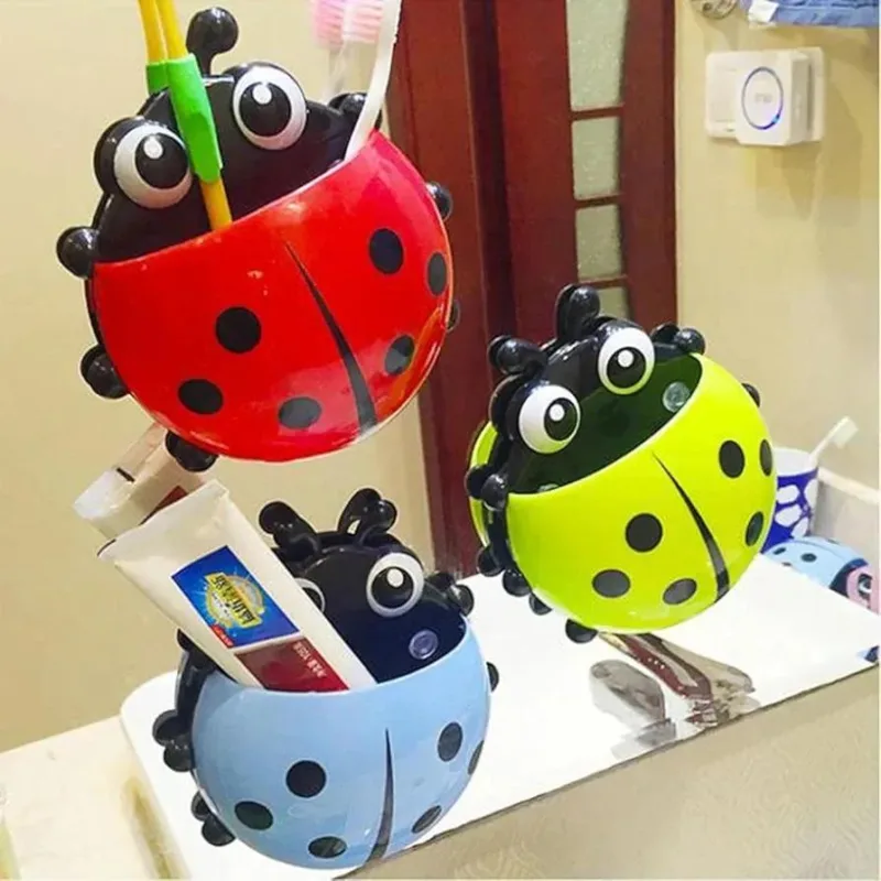 Multicolor Toothbrush Holder Set - 3 Pcs Bathroom Organizer