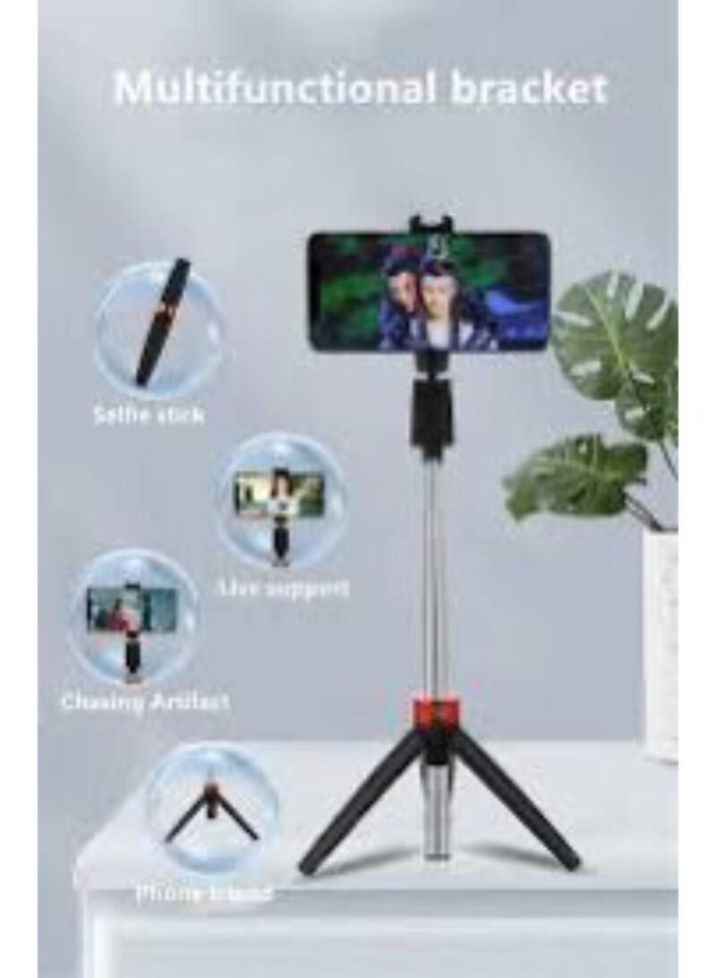 Multifunctional Selfie Stick Black Lightweight Portable Tripod