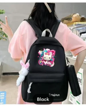 Multipurpose Nylon Backpack Multicolor 17x12"