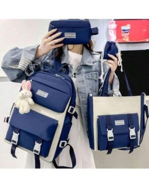 Navy Blue Multipurpose Backpack Set for Students