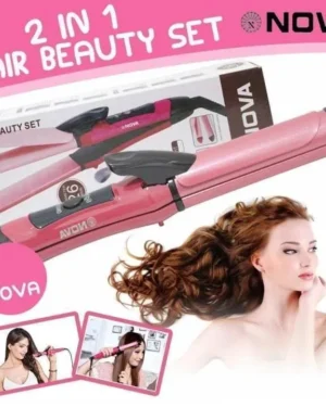 Nova 2-in-1 Hair Straightener & Curler Pink