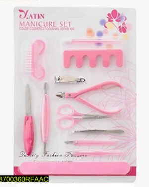 Pink 12-Piece Manicure Pedicure Kit for Hands & Feet