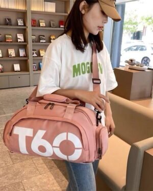 Pink 25" Nylon Travel Bag Waterproof Spacious