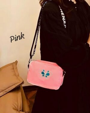 Pink Butterfly Crossbody Bag for Girls