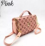 Pink Girls Crossbody Bag with Chain Strap
