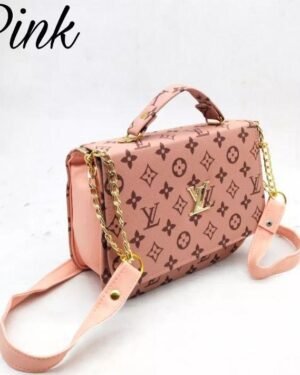 Pink Girls Crossbody Bag with Chain Strap