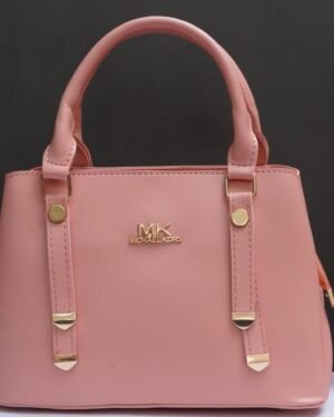 Pink Michael Kors PU Leather Handbag with Top Handle