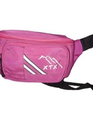 Pink Nylon Crossbody Bag with Adjustable Strap