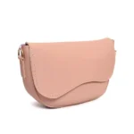 Pink PU Leather Crossbody Bag for Girls