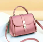 Pink PU Leather Crossbody Bag for Girls