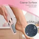 Pink Rechargeable Pedicure Machine with Coarse Surface
