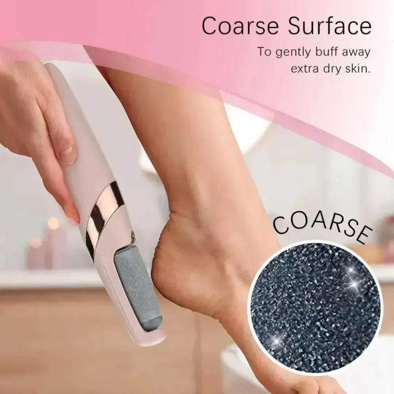 Pink Rechargeable Pedicure Machine with Coarse Surface