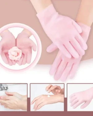 Pink Silicone Kitchen Gloves 2 Pcs Durable Cleaning