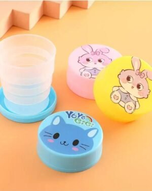 Plastic Travel Cups Set of 2 Multicolor