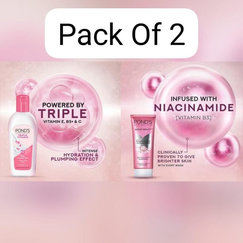 Ponds 2 in 1 Face Wash & Body Lotion Pack of 2