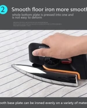Portable 1000W Dry Iron with Non-Stick Coating Black