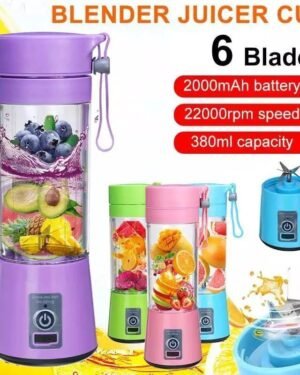 Portable 6-Blade Rechargeable Juicer Blender 380ml