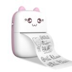 Portable Bluetooth Pocket Printer Pink White Design