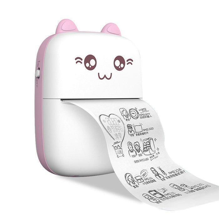 Portable Bluetooth Pocket Printer Pink White Design Portable Bluetooth Pocket Printer Pink White Design