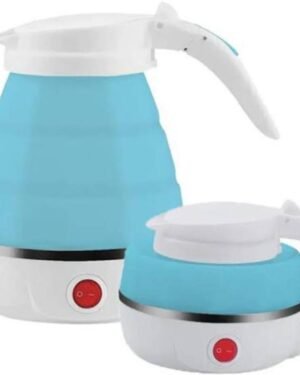 Portable Collapsible Electric Kettle 600ml Silicone Blue