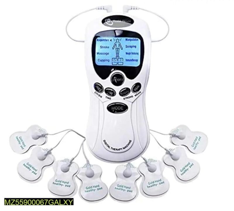 Portable Electric Body Massager with 8 Pads & Timer
