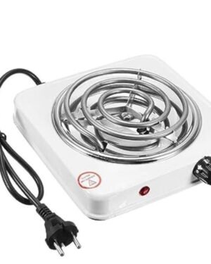 Portable Electric Stove 1000W Stainless Steel White Auto Safety Off