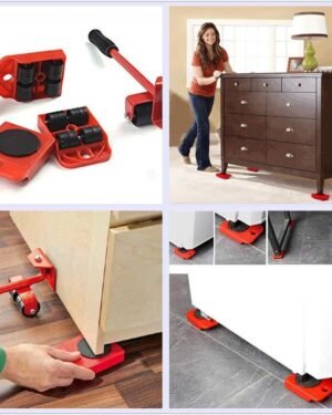 Portable Furniture Mover Tool Set Red 150Kg