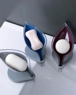 Portable Leaf-Shaped Soap Holder ABS Multicolor Bathroom Essential