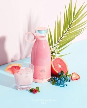 Portable Mini Fruit Blender Pink 380ml
