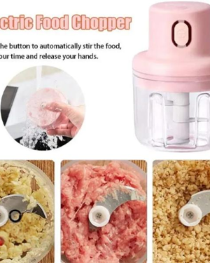 Portable Rechargeable Electric Food Chopper Pink 2 Pcs