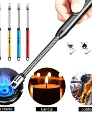 Portable Rechargeable Electric Lighter Multicolor Metal