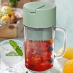 Portable Rechargeable Mini Juicer Blender Green 500ml