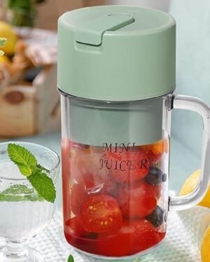 Portable Rechargeable Mini Juicer Blender Green 500ml