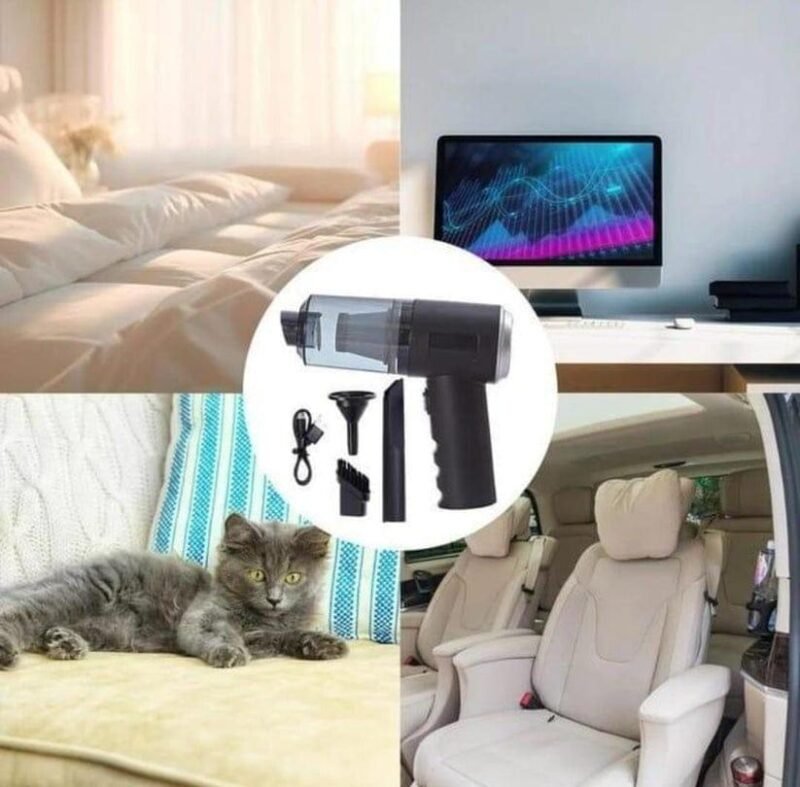Portable Rechargeable Vacuum Cleaner Black Portable Rechargeable Vacuum Cleaner Black