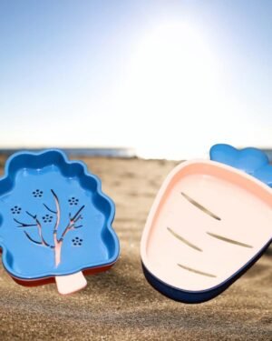 Portable Soap Holder Set of 2 Tree & Carrot Design