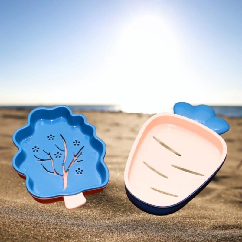 Portable Soap Holder Set of 2 Tree & Carrot Design