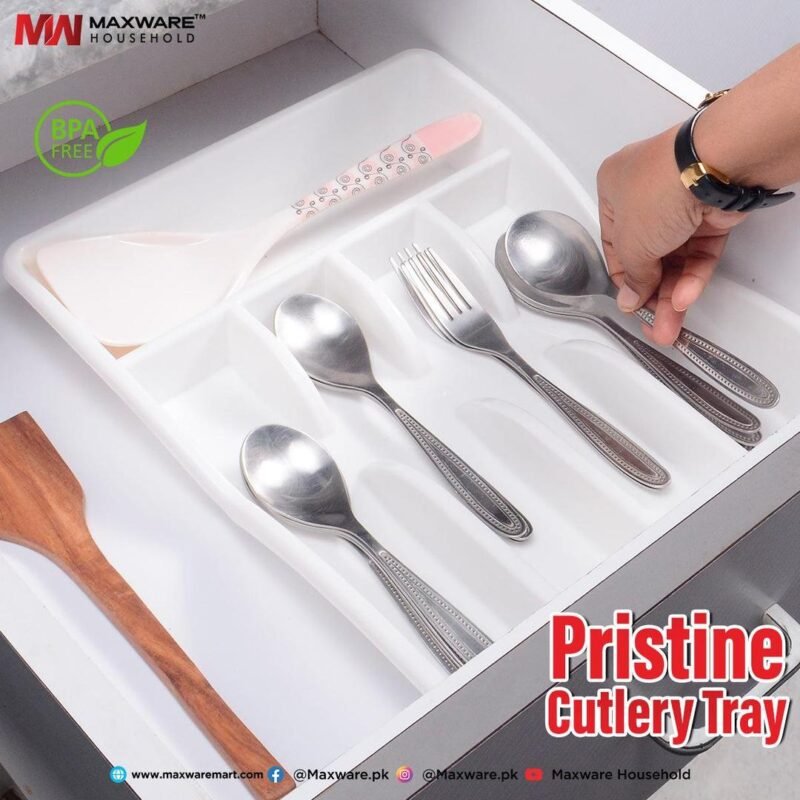 Pristine Cutlery Tray ABS Plastic BPA Free Kitchen Organizer Pristine Cutlery Tray ABS Plastic BPA Free Kitchen Organizer