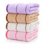 Pure Cotton Bath Towel Set of 4 Soft Absorbent