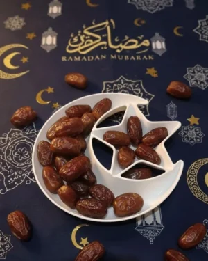Ramadan Crescent Tray Set of 3 Plastic Iftar Plate
