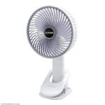 Rechargeable Clip Fan White ABS Portable